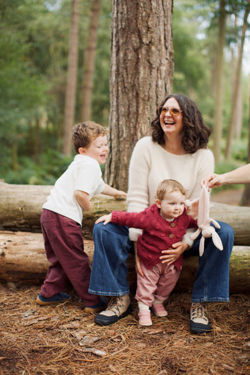 Happy Little Soles bareoot shoe wearers in a woodland setting
