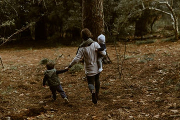 Common Tread family in woodland setting