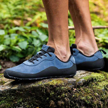 Person wearing Be Lenka Adults Shoes Trailwalker 3.0 - Navy.