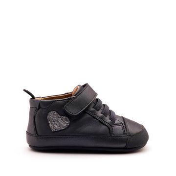 Old Soles Heartie Boot - Navy, outer side view.