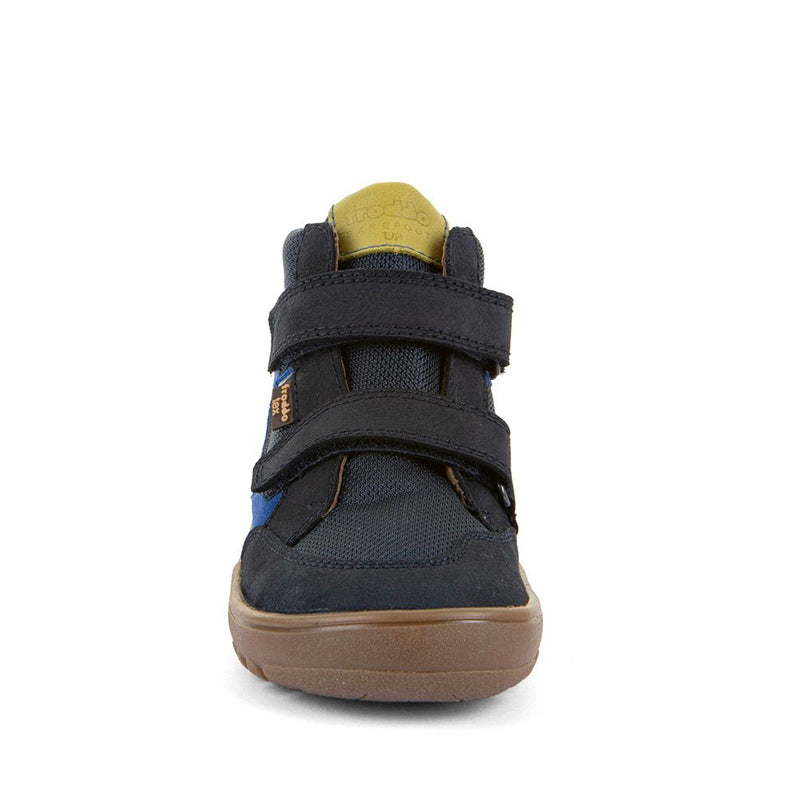 Froddo Kids Barefoot Waterproof Up Hill Boot - Dark Blue, front view.