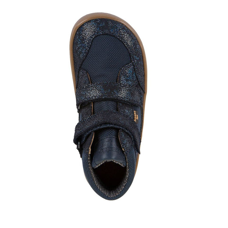 Froddo Kids Barefoot Waterproof Up Hill Boot - Blue+, top view.