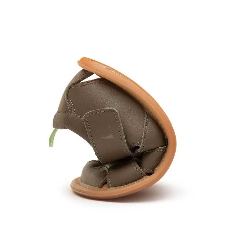 Tip Toey Joey Toddler Sandal Sandy - Mineral Green, folded up.