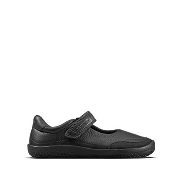Vivobarefoot Kids Gobi Bar School Shoe - Obsidian, outer side view.