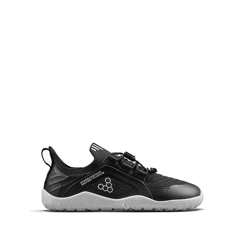 Vivobarefoot Kids Trainer Primus Trail Knit - Eclipse, outer side view.
