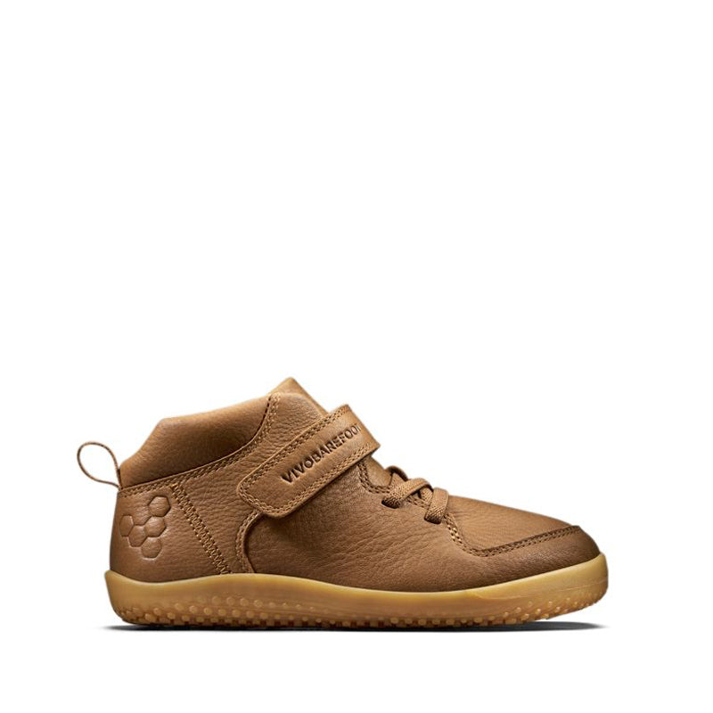 Vivobarefoot Kids Boot Ludo Hi Winterised - Acorn, outer side view.