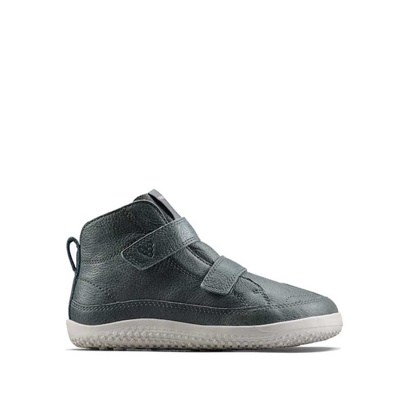 Vivobarefoot Kids Boot Gobi - Dark Shadow, outer side view.