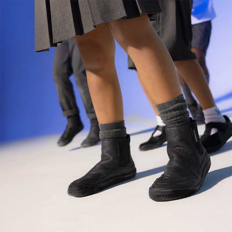 Vivobarefoot Kids Gobi Chelsea Boots | Black Barefoot