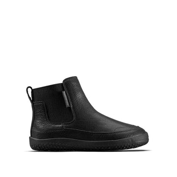 Vivobarefoot Kids Chelsea Boot Gobi - Obsidian, outer side view.