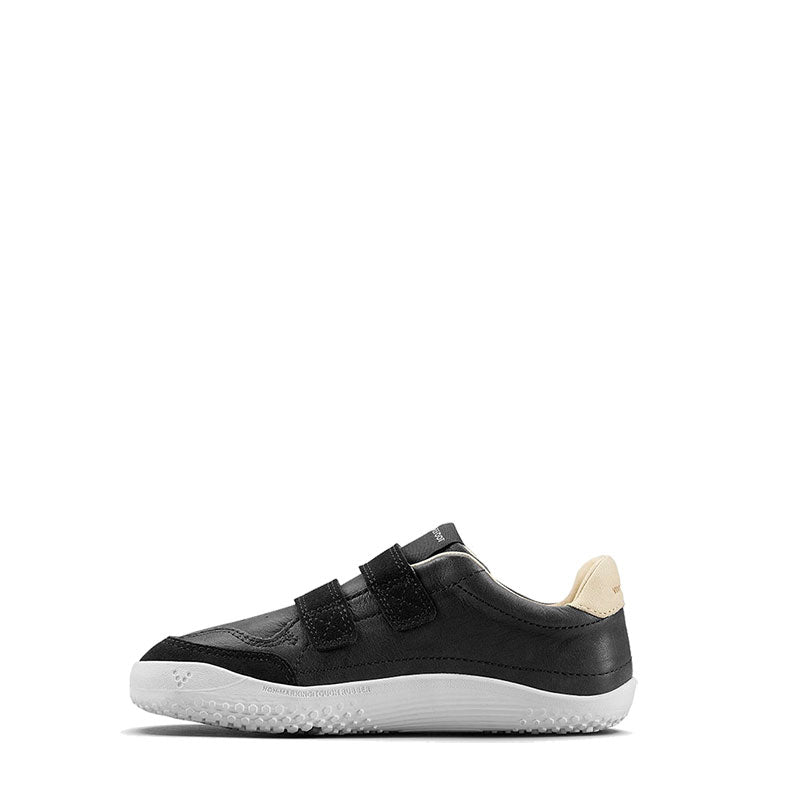 Vivobarefoot Kids Trainer Gobi - Obsidian, inner side view.