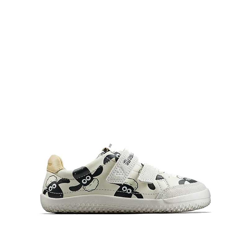 Vivobarefoot Kids Trainer Gobi - Shaun the Sheep, outer side view.