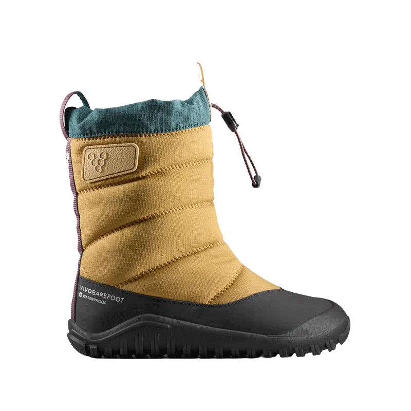 Vivobarefoot Kids Boot Tracker AT - Wood, outer side view.