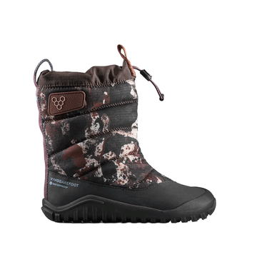 Vivobarefoot Kids Boot Tracker AT - Mole Print, outer side view.