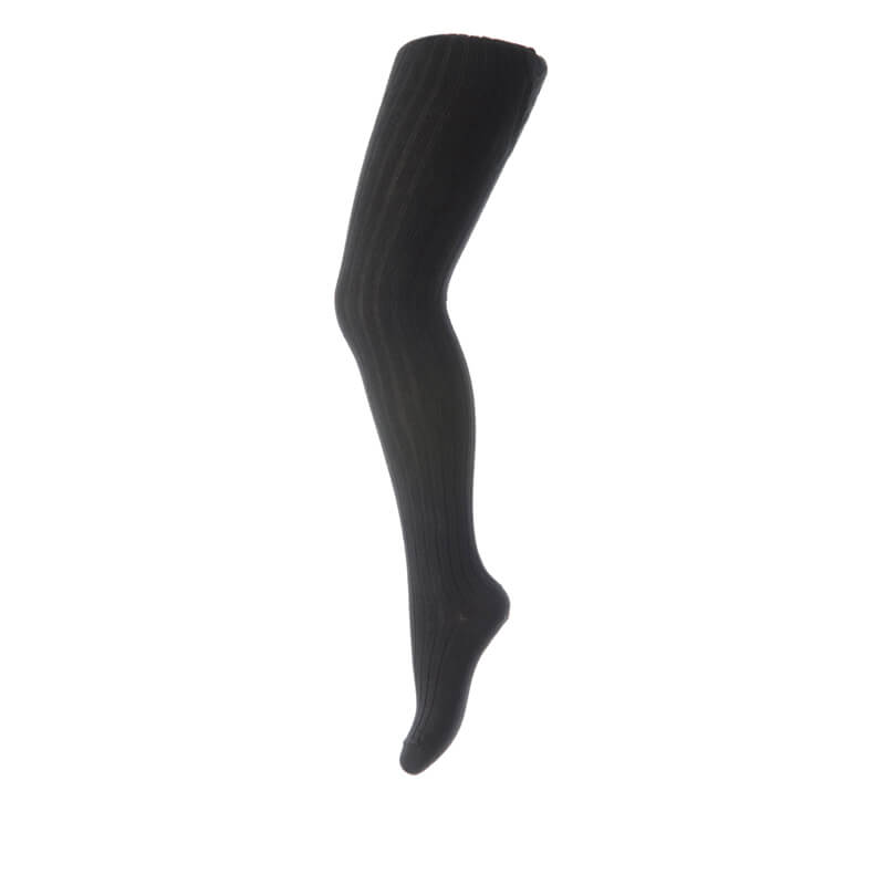 MP Denmark Kids Cotton Rib Tights - Black.