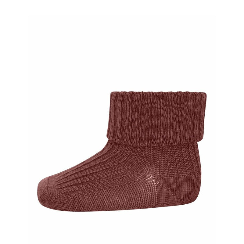MP Denmark Wool Rib Socks - Hot Chocolate