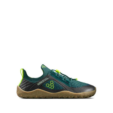 Vivobarefoot Kids Trainer Primus Trail Knit - Lemon Zest, outer side view.