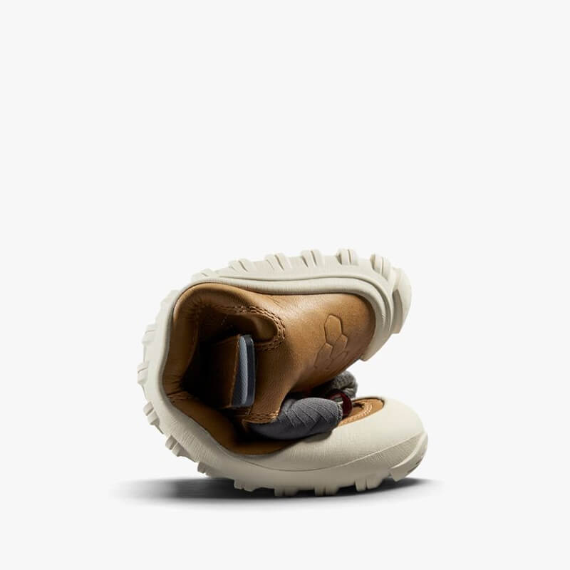 Vivobarefoot Junior Walking Boot Tracker AT - Acorn, folded up.