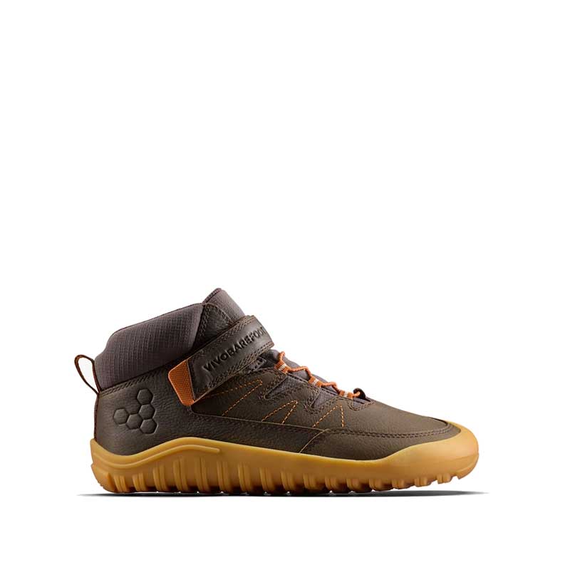 Vivobarefoot Junior Walking Boot Tracker AT - Bracken, outer side view.