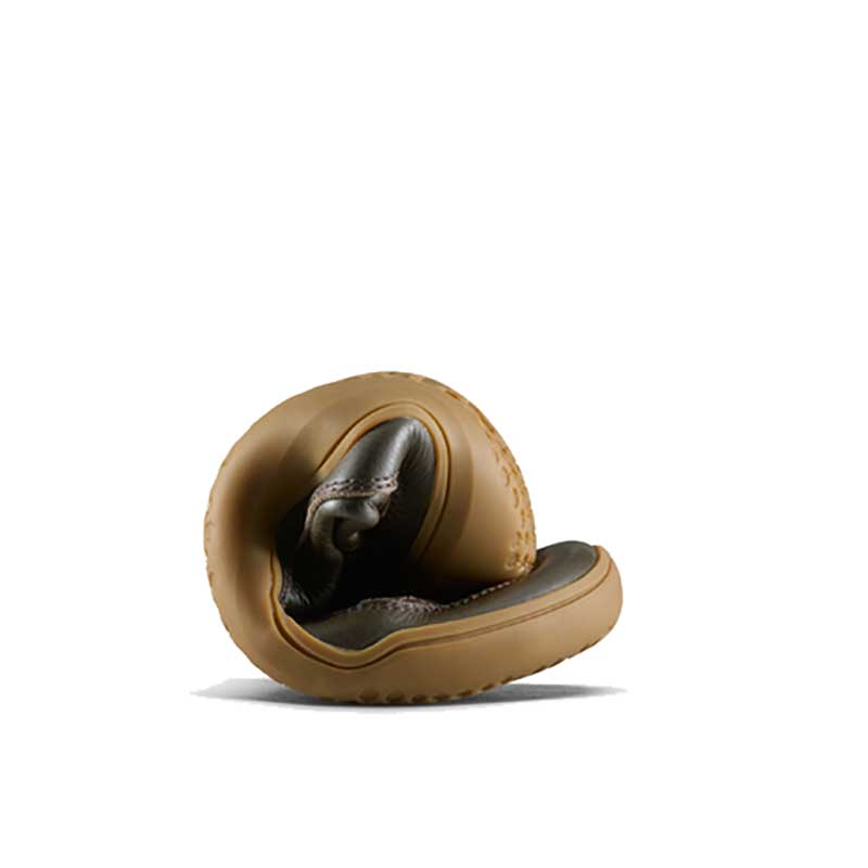 Vivobarefoot Junior Boot Gobi - Bracken, curled up.