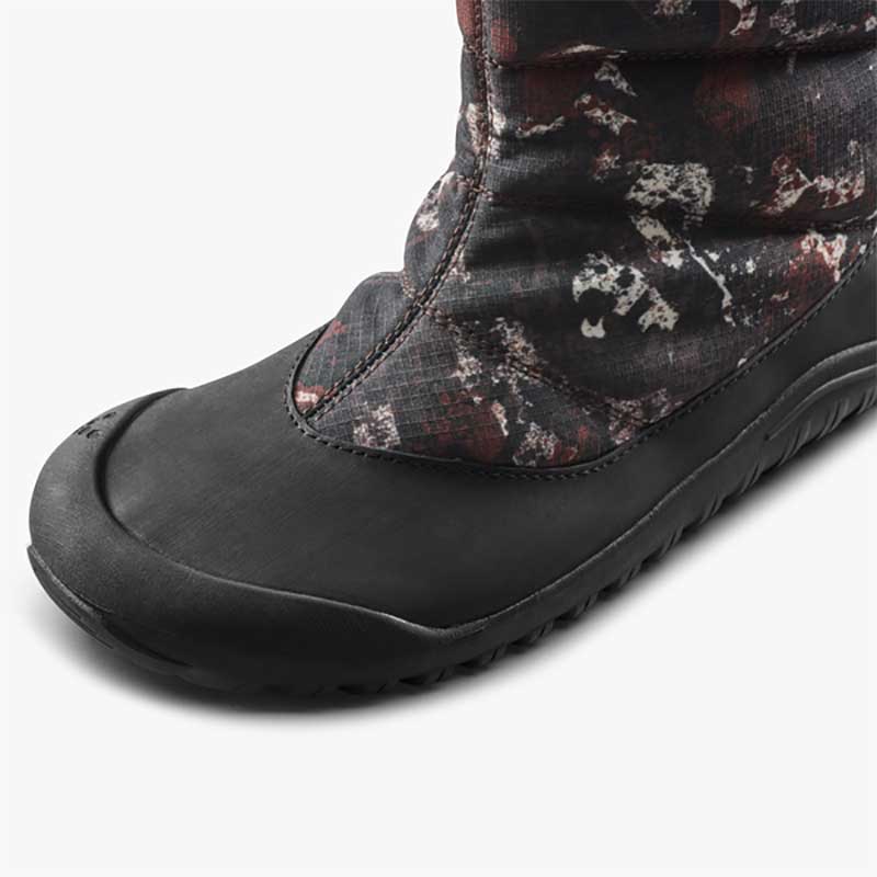 Vivobarefoot Kids Boot Tracker AT - Mole Print, close up of toe box.