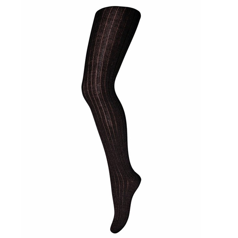 MP Denmark Wool Rib Tights Black | Cosy Kids Winter Tights