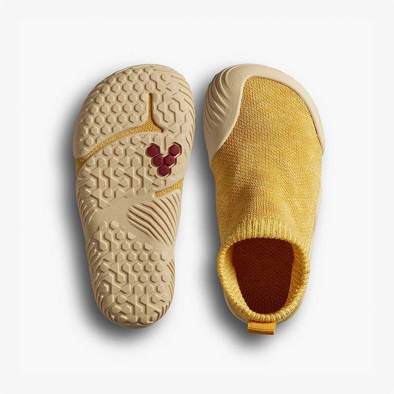Vivobarefoot Kids Shoes Pluma Knit - Honey Gold