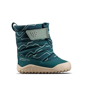 Vivobarefoot Toddler Boot Tracker AT - Deep Teal, outer side view.
