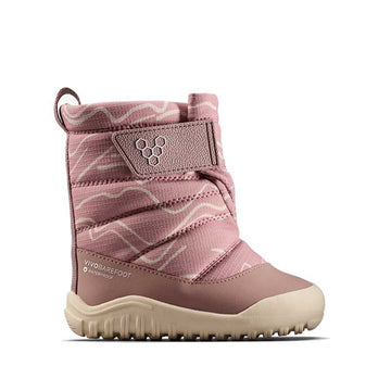 Vivobarefoot Toddler Boot Tracker AT - Twilight Mauve, outer side view.
