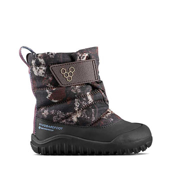 Vivobarefoot Toddler Boot Tracker AT - Mole Print, outer side view.