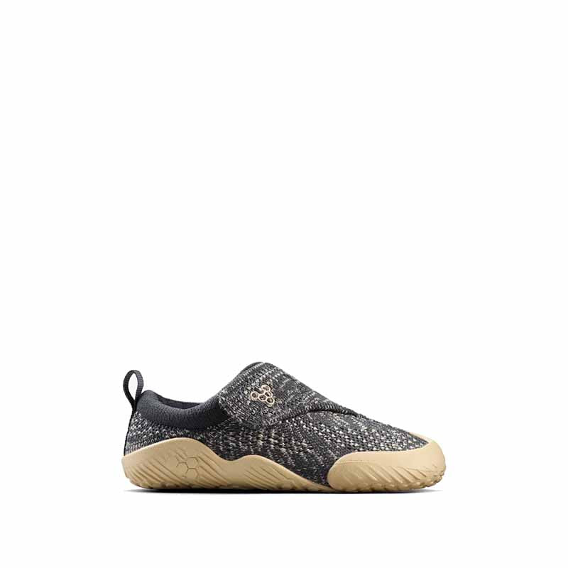 Vivobarefoot Toddler Shoeo Motus Knit - Woodland Grey, outer side view.