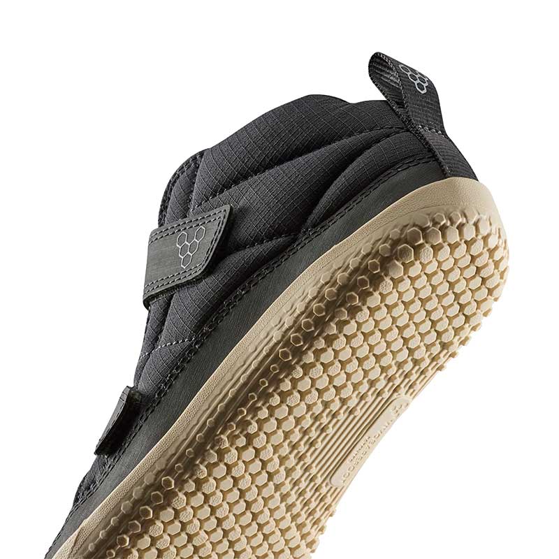 Vivobarefoot Toddler Boot Gobi Hiber - Bristol Black, angled view showing the sole.