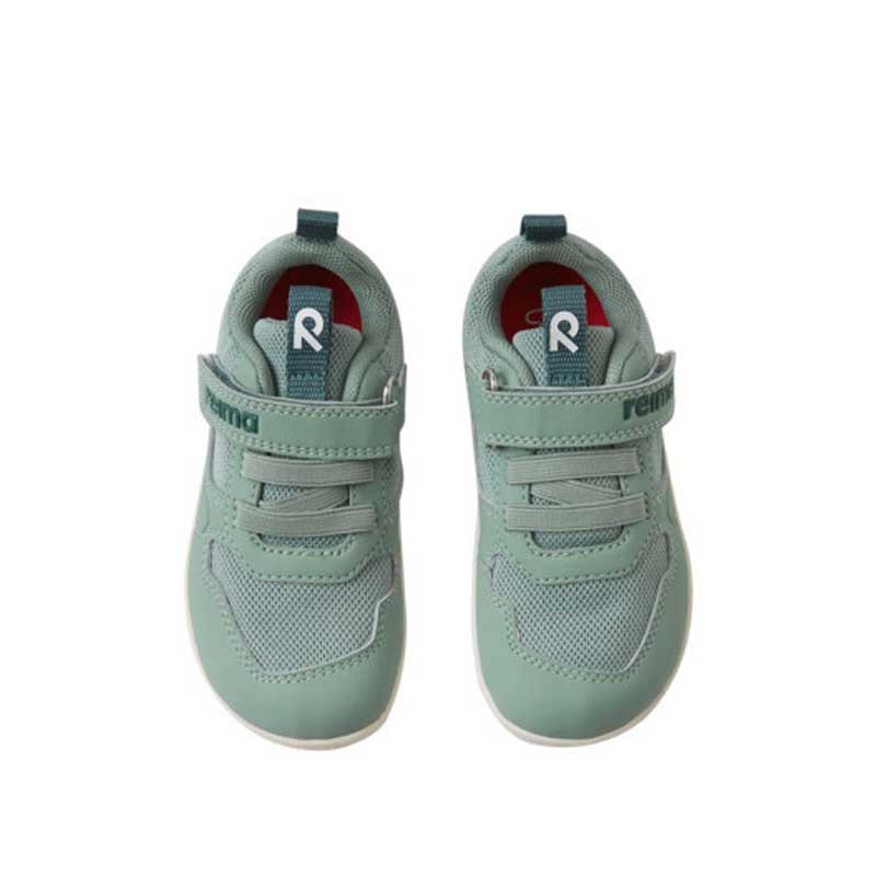 Pair of Reima Kids Trainers Telmin - Stone Green, top view.