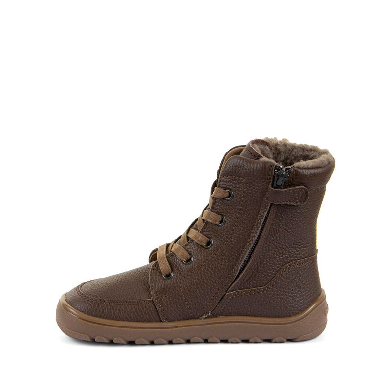 Froddo Barefoot Waterproof Up Core Boot - Brown, inner side view.