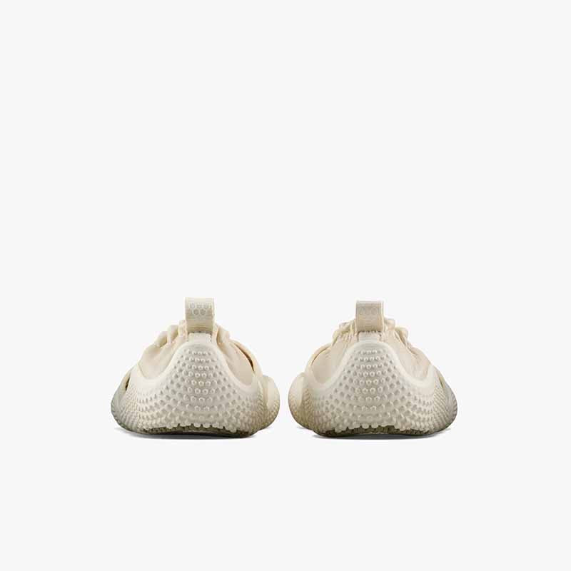 Pair of Vivobarefoot Women's Motus Studio Ballet Shoes - Sand, rear view.