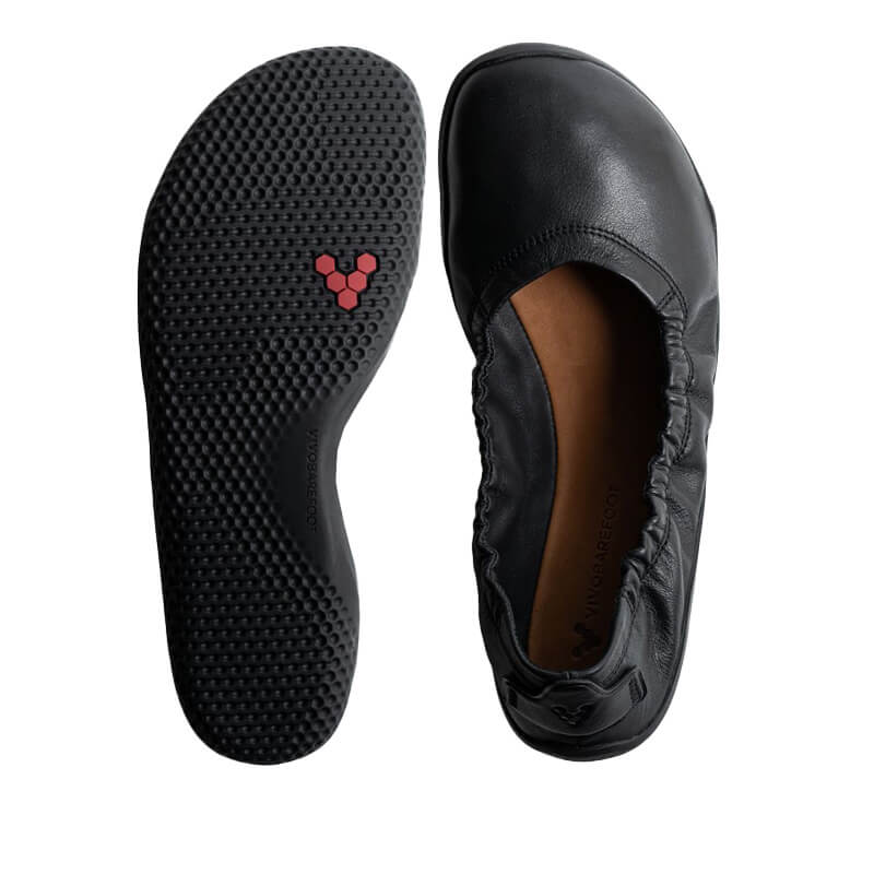 Vivobarefoot Women's Ballet Shoes Asana Yin - Obsidian