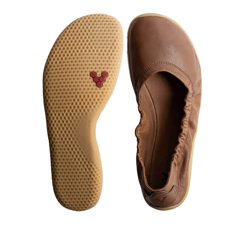 Vivobarefoot Women's Ballet Shoes Asana Yin - Tan (1)