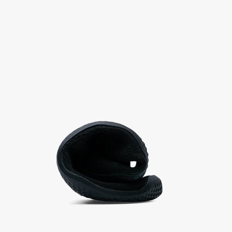 Vivobarefoot Women's Ballerina Shoe Asana Yin Knit - Obsidian, curled up.