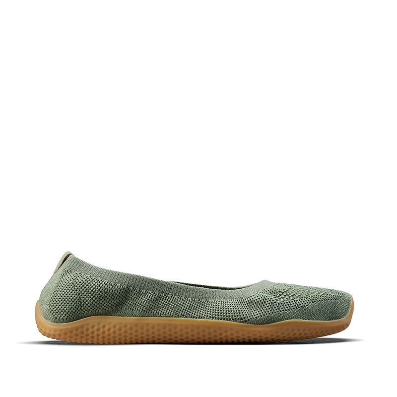 Vivobarefoot Women’s Ballerina Shoes Asana Yin Knit – Dusty Green (0)