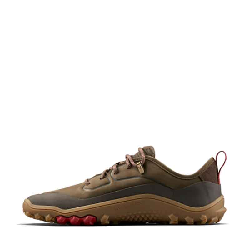 Vivobarefoot Women's Hiking Shoe Tracker Leather AT Low - Bracken, inner side view.