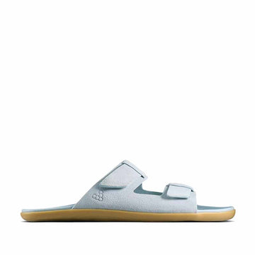 Vivobarefoot Women's Sandal Sensus Yin Slide - Skyway, outer side view.
