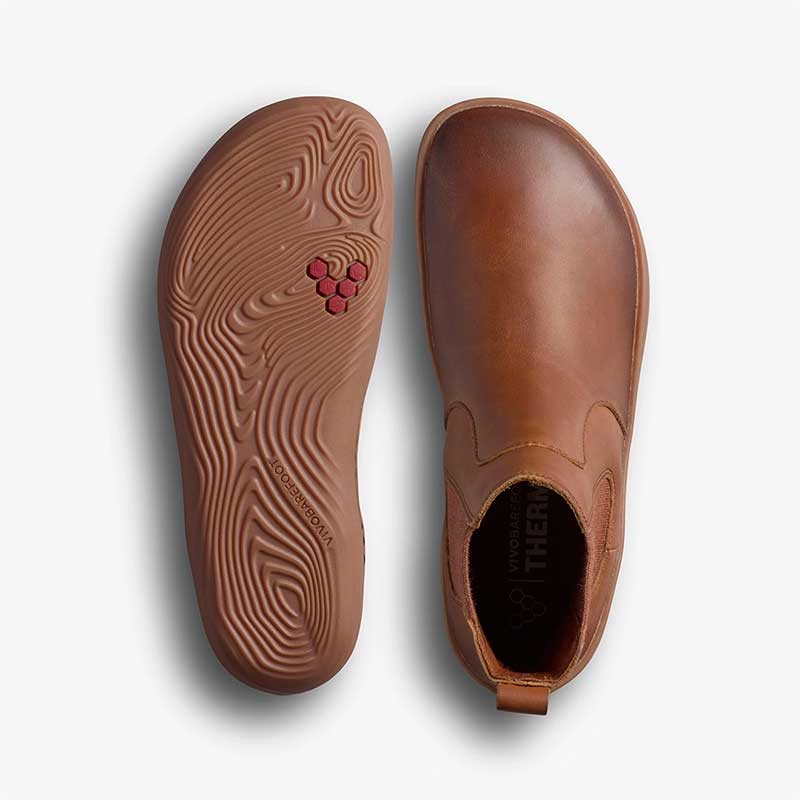 Vivobarefoot Women's Sensus Chelsea Boots Dark Tan