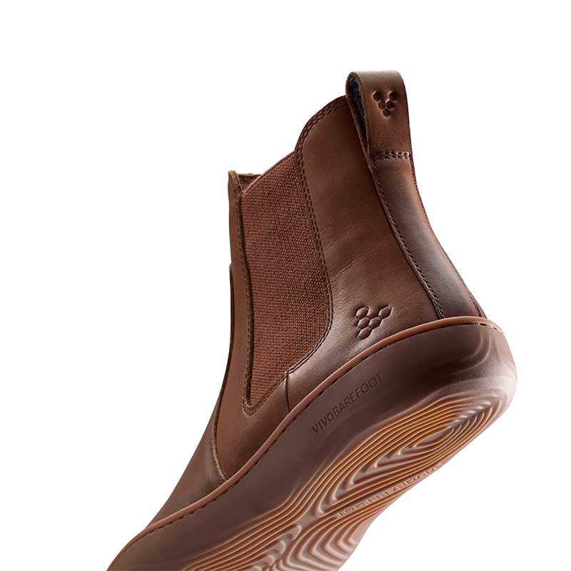Vivobarefoot Women's Sensus Chelsea Boots Dark Tan