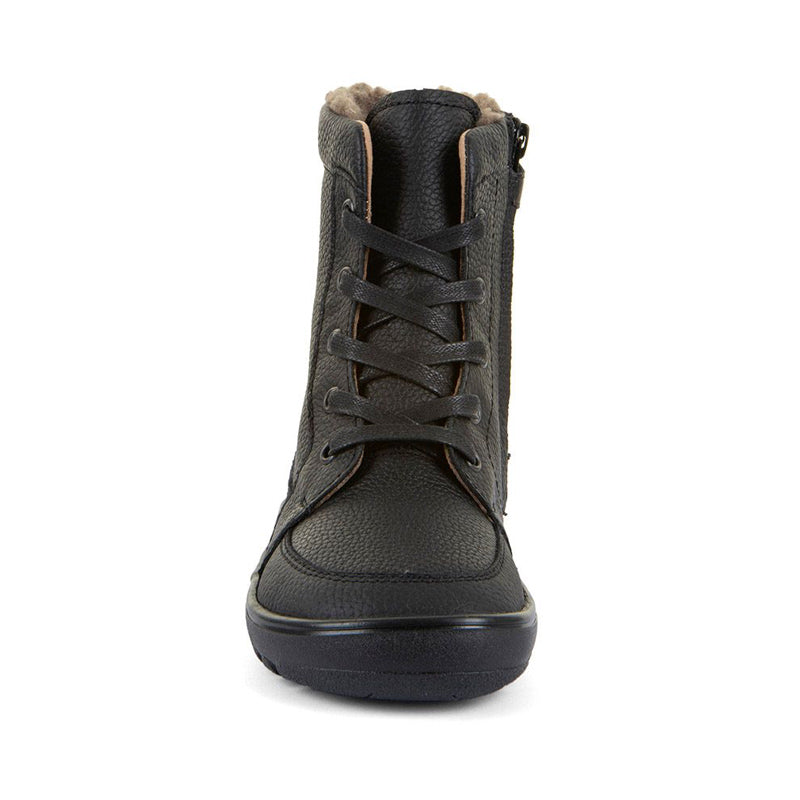 Froddo Barefoot Waterproof Up Core Boot - Black, front view.