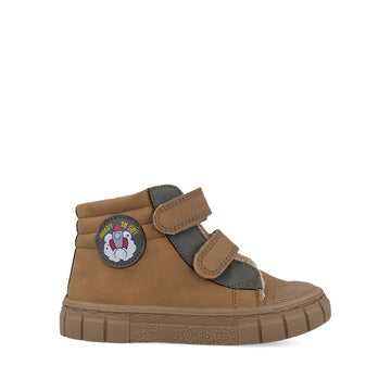 Garvalin Kids Barefoot Boot - Brown, outer side view.