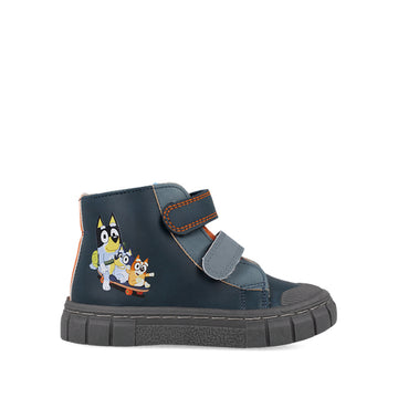 Garvalin x Bluey Kids Barefoot Boot - Blue, outer side view.