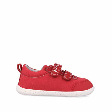 Garvalin Barefoot First Shoes - Red Canvas