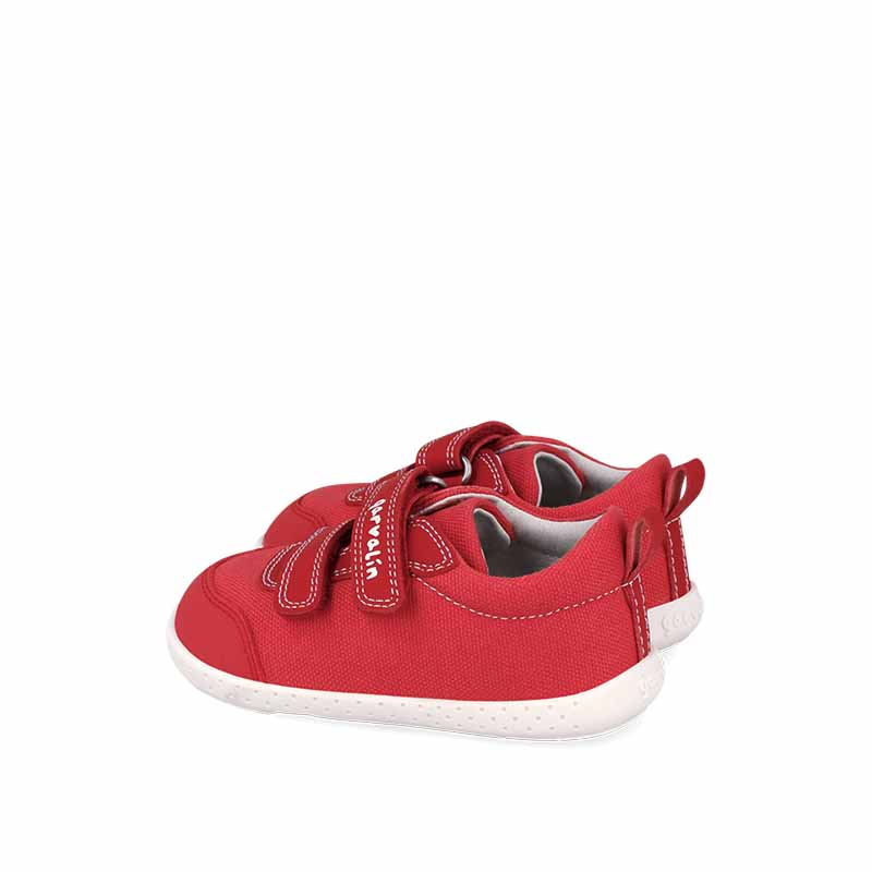 Garvalin Barefoot First Shoes - Red Canvas