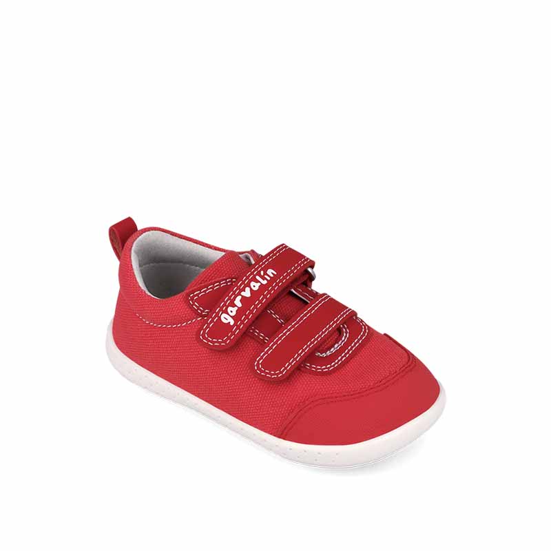 Garvalin Barefoot First Shoes - Red Canvas