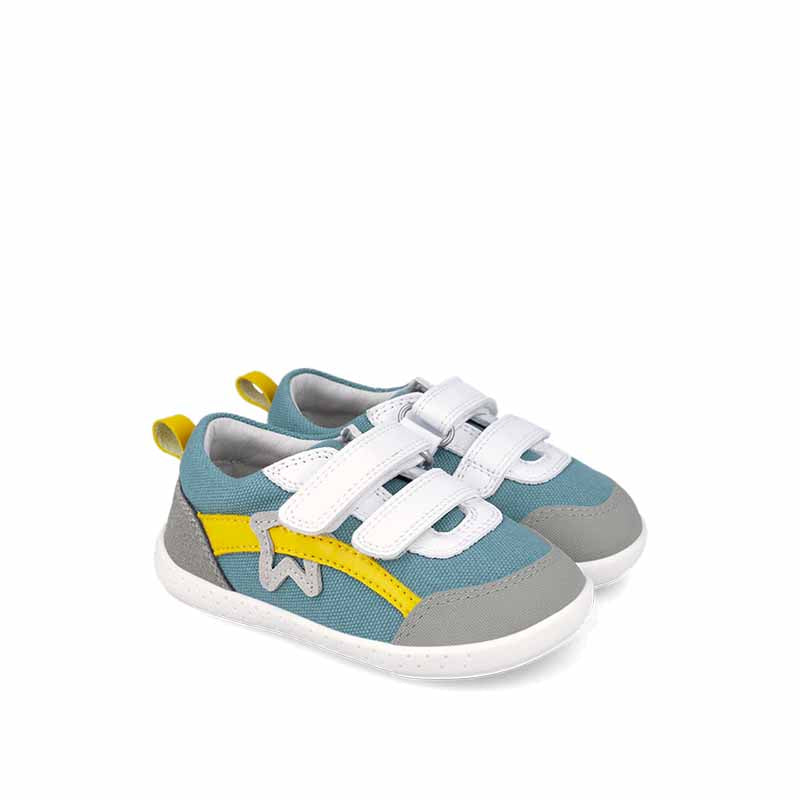 Garvalin Barefoot First Shoes - Blue Canvas