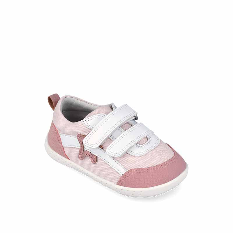 Garvalin Barefoot First Shoes - Pink Canvas